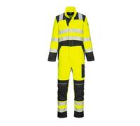 Portwest PW3 FR Hi-Vis Coverall Yellow/Black Regular XXXL