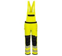 Portwest FR420 PW3 Modaflame Work Hi Vis Multi Norm FR Bib and Brace Flame Resistant Anti Static Arc Flash Chemical Splash Protection Segmented Reflective Tape CE CAT III, Yellow/Black, XXL