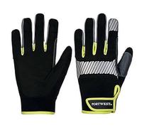 Portwest Pw3 General Utility Glove 1 Pair Black/Yellow 2XL (Pack 12)