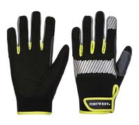 Portwest PW3 General Utility Work Gloves Black / Yellow L Pack of 1