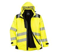 Portwest PW3 Hi-Vis 3-in-1 Jacket Waterproof Reflective PW365