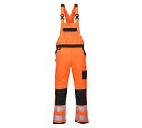 Portwest PW3 Hi-Vis Bib and Brace, Size: L, Colour: Orange/Black, PW344OBRL