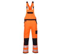 Portwest PW3 Hi-Vis Bib and Brace, Size: XXL, Colour: Orange/Black, PW344OBRXXL