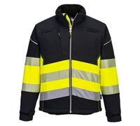 Portwest PW3 Hi Vis Class 1 Softshell 3L 4XL Blk/Yellow
