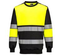Portwest PW3 Hi-Vis Class 1 Sweatshirt Reflective Tape Safety Workwear Top PW376