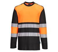 Portwest PW3 Hi-Vis Cotton Comfort Class 1 T-Shirt Long Sleeve Reflective PW312