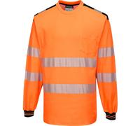 PW3 Segmented Hi-Vis Long Sleeved Tee Shirt RIS 3279 Portwest T185