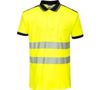 (Yellow/Black, 3XL) Portwest Hi-Vis Polo Shirt