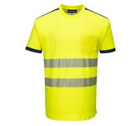 Portwest PW3 Hi-Vis Cotton Comfort T-Shirt Short Sleeve Reflective T181