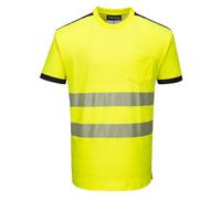 Portwest PW3 Hi-Vis Cotton Comfort T-Shirt Short Sleeve Reflective T181