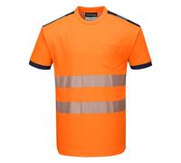 Portwest PW3 Hi-Vis Cotton Comfort T-Shirt Short Sleeve Reflective T181