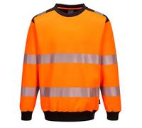 Portwest PW3 Hi Vis Crew Neck Sweatshirt Orange / Black L