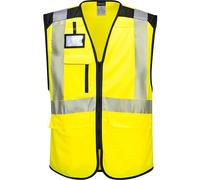 Portwest PW3 Hi Vis Executive Vest Yellow / Black M