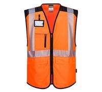 Portwest PW3 Hi Vis Executive Vest L Orange/Blk (Pack of 10)
