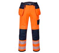(34") PORTWEST T501 PW3 Hi-Vis Holster Work Trouser SAFETY Knee Pads Pockets Contrast