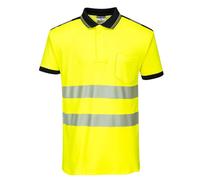 Portwest PW3 Hi-Vis Polo Shirts Lightweight wicking Breathable Work Safety -T180