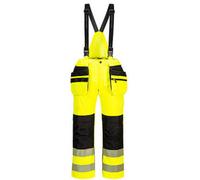 (Yellow/Black, L) Portwest PW3 Hi-Vis Rain Bib and Brace