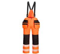 (Orange/Black, M) Portwest PW3 Hi-Vis Rain Bib and Brace