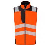 Portwest PW325 Hi-Vis Softshell Gilet (3L) Orange/Black 2XL Colour: Or 2XL