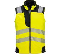 Portwest PW3 Hi Vis Softshell Gilet Yellow / Black L