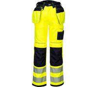 Portwest PW3 Hi Vis Stretch Holster Trousers Yellow / Black 40" 31"