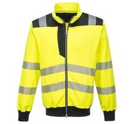 Portwest PW3 Hi-Vis Sweatshirt, Size: XL, Colour: Yellow/Black, PW370YBRXL