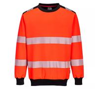 Portwest PW3 Hi-Vis Sweatshirt Crew Neck Reflective Comfort Safety Workwear Top