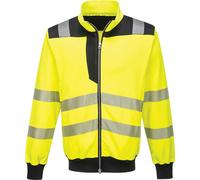 Portwest PW3 Hi-Vis Sweatshirt, Size: XXL, Colour: Yellow/Black, PW370YBRXXL