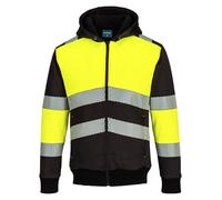 Portwest PW3 Hi Vis Winter Hoodie Reflective Zipped Fleece lining Safety Work UK