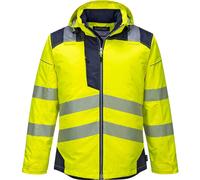 Portwest Premium Hi Vis Winter Jacket - T400 PW3 Waterproof Quilt Lined Coat