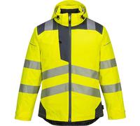 Portwest Premium Hi Vis Winter Jacket - T400 PW3 Waterproof Quilt Lined Coat