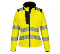 PORTWEST PW3 Hi Vis Womens Softshell Windproof Jacket Ladies Safety Work Wear UK