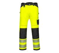 Portwest Pw3 Hi-Vis Work Trousers Yellow/black & Knee Pads -38S