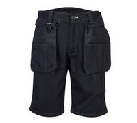 Portwest PW345 PW3 Zip Off Holster Pocket Cargo Work Shorts Black 30 - 42" Waist