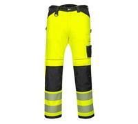Portwest PW385 PW3 Hi-Vis Womens Stretch Work Trousers Yellow/Black Wa 36" 29"