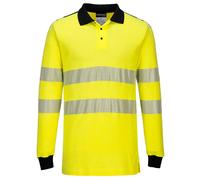 Portwest PW3 Modaflame Knit Hi-Vis FR Long Sleeve Polo Shirt FR FR702
