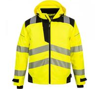 Portwest PW360 Men's Premium Hi Vis Reflective Waterproof Safety Jacket Yellow/Black, 3X-Large
