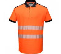 Portwest PW3 PW3 Hi-Vis Polo Shirt Short Sleeve Orange/Black Size: L C L