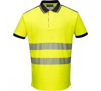 Portwest PW3 PW3 Hi-Vis Polo Shirt Short Sleeve Yellow/Black Size: M C M