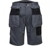 Portwest PW3 PW3 Holster Work Shorts Zoom Grey/Black Waist: 32" C 32"