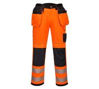 Portwest PW3 PW3 Vision Hi-Vis Holster Trousers Orange/Black Size: 38 38" 30"