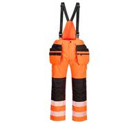 Portwest PW356 PW3 Hi-Vis Bib and Brace Waterproof Rain Trousers