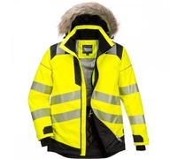 Portwest PW3 PW369 Hi-Vis Parka Jacket Yellow/Black Size: 3XL Colour: 3XL