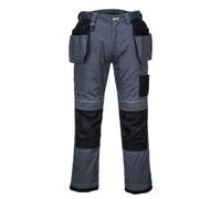 Portwest PW305 PW3 Stretch Holster Work Trousers Zoom Grey/Black Waist 36" 31"