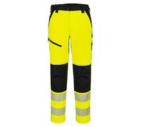 Portwest PW3 T141 Hi-Vis Womens Stretch Trousers Reinforced Knees | EN ISO 20471, Four Way Stretch, Titanmill Pro, Reflective Tape, Reinforced Knees, Elastic Waist