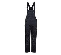 Portwest PW3 Work Bib and Brace, Size: L, Colour: Black, PW346BKRL