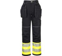 Portwest PW30 Hi Vis Class 1 Holster Trousers Yellow / Black 34" 31"