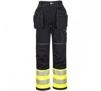 Portwest PW30 Hi Vis Class 1 Holster Trousers Yellow / Black 32" 31"