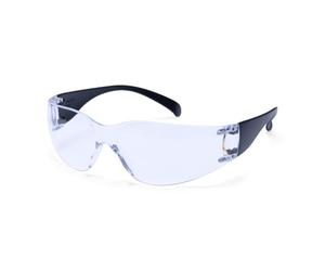 Portwest PW32 Wrap Around Safety Glasses Anti-Scratch Coating Flexible Arms | Clear, One Size, EN 166, EN 170, EN 172, CE Certified, UKCA, Unisex Fit, Lightweight UV Protection, Side Protection