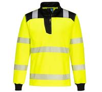 Portwest PW326 PW3 Hi-Vis 1/4 Zip Sweatshirt Yellow/Black XL Colour: Y XL